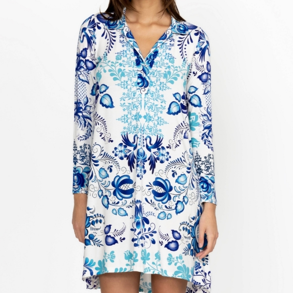 Johnny Was farrow polo swing dress. Size M